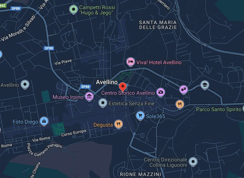 Mappa Omnia Assicurazioni via terminio 10 Avellino